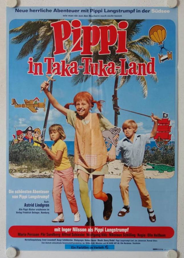 Pippi in Taka-Tuka Land originales deutsches Filmplakat (R76)